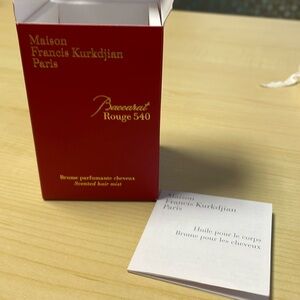 Maison Francis Kurkdjian, original empty box scented Hair Mist Baccarat Rouge540